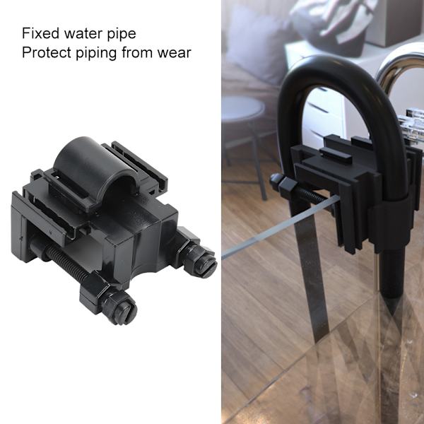 Akvarium Fixation Clamp Vattenrör Clip Fish Tanks Multifunktion Vatteninlopp Utlopp Fast fäste Svart