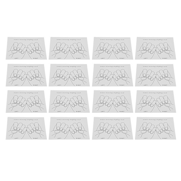 20st Nail Art Display-kort Färdiga falska naglar Fotoverktyg för DIY Design Learner Professionals
