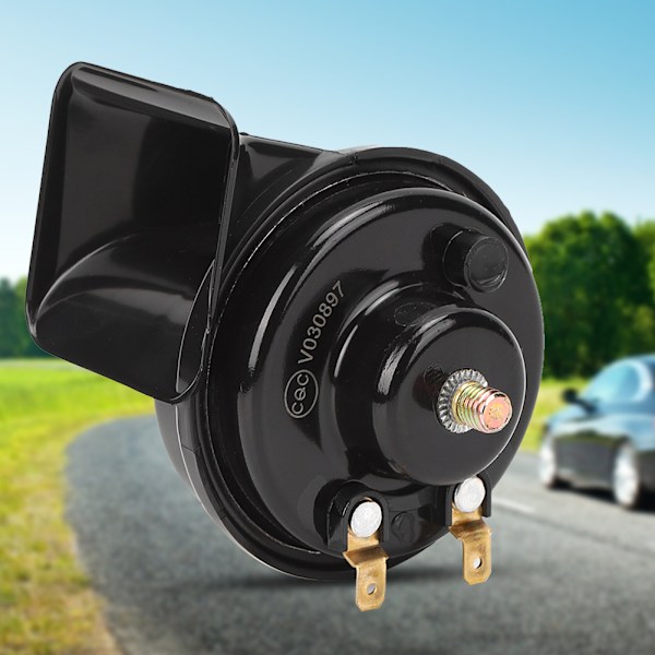 Universal bilhorn 12V 105dB Truck Dynamic Speaker Monofonisk snegl Sort Vandtæt