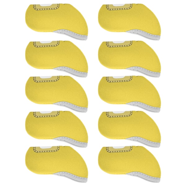 10 stk. Golf Putter Head Cover Jernkølle Se Gennem Vindue Beskyttelse Putter Beskytter Gul