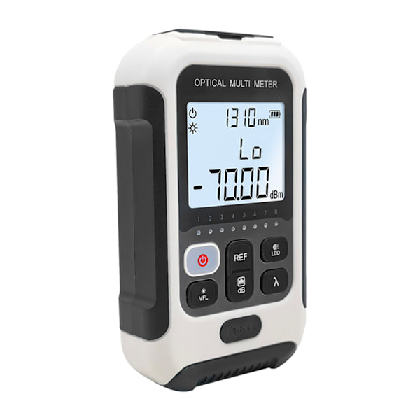 Optisk fibermåler Bærbar 4 i 1 digital genopladelig ‑70‑+10dBm fibertester til kommunikationsteknologi