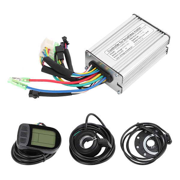 36V/48V 350W elmotors kontrollsett 17A børsteløs motorstyring med KT LCD5-skjermpanel Gasspaken for elsykkel