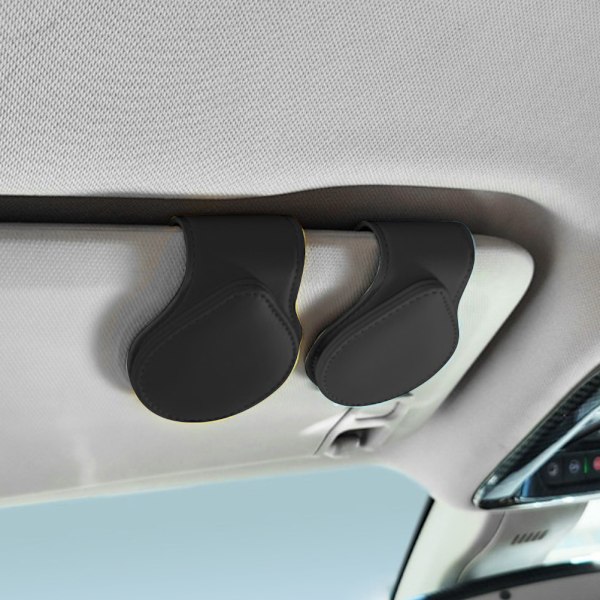 Auton aurinkolasikehys magneettisella PU-nahkaisella autoaurinkolasikehyksellä Monitoiminen visiiriaurinkolasipidike lipputaskulla