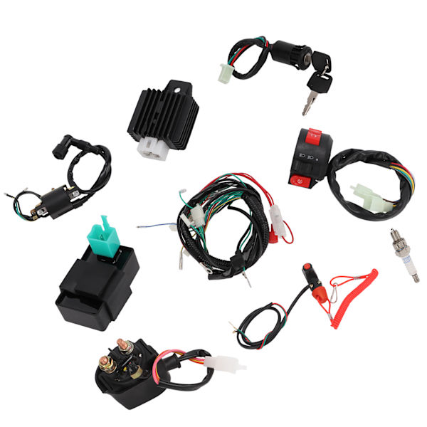 Elektrisk ledningsnet til ATV med regulator, tændrør og CDI-enhed til 50cc 70cc 90cc 110cc 125cc 4-takts ATV