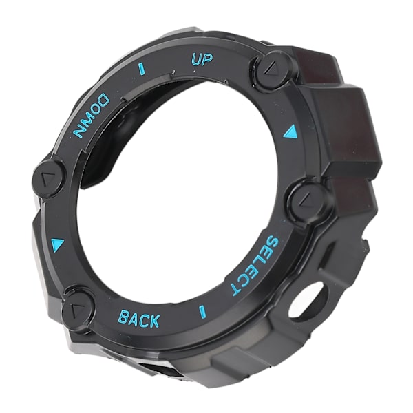 Plastskyddsfodral för Amazfit TRex Watch Edge Bumper Protective Shell Ram (Black Shell Blue Word)