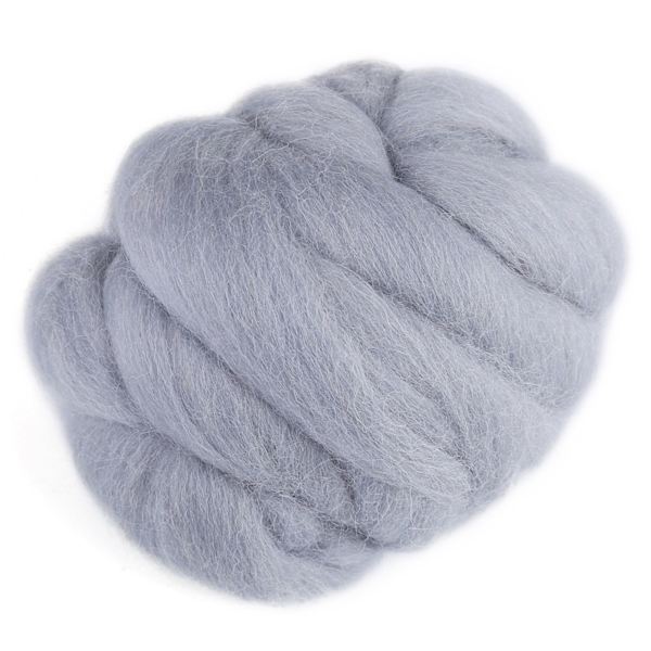 55 g färgad nålfiltning Ull Roving Spinning Sömnad Trimning Hantverksmaterial (grå)