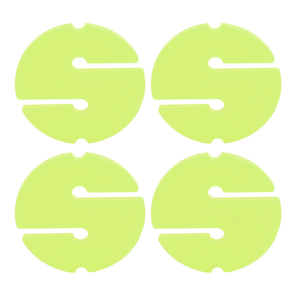 4 STC Cave Diving Line Circle Marker ABS Scuba Safety Rope Line Rund Markering til undervandsfluorescerende gul