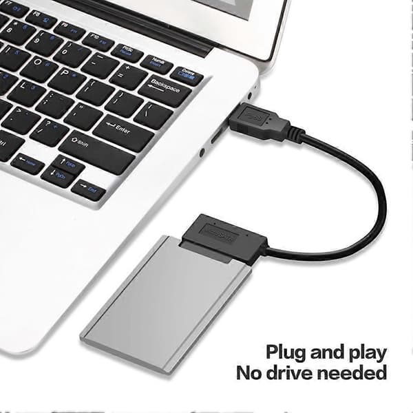 USB 3.0 til Micro-SATA-adapterkabel for 1,8-tommers harddisk SSD-konverteringskabel USB 3.0 til 16-pinners MSATA 7+9-pinners kabel Black