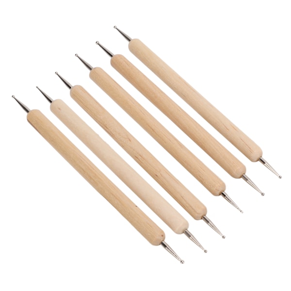 6 kpl Double End Tracing Dotting Stylus Fast Grip Gravering Stylus Set nahkaveistojen DIY-projekteihin