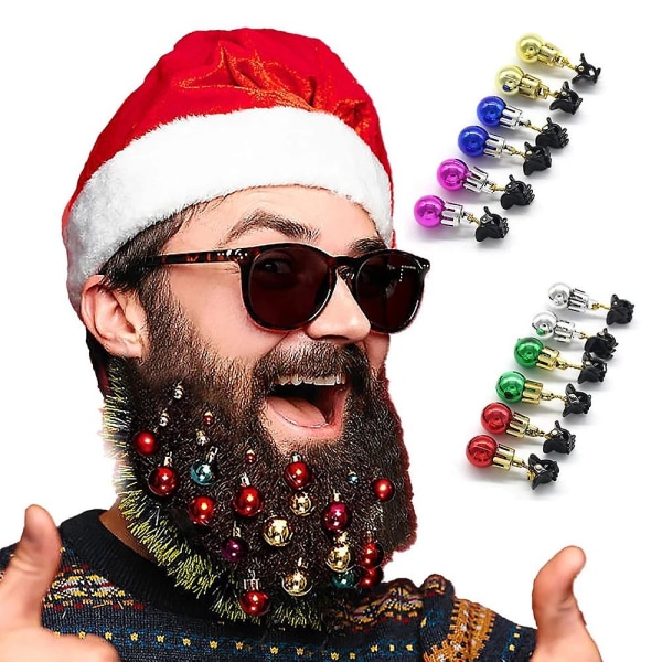 12 st Skägg julgranskulor clips , färgglada jul skägg hår julgranskulor  prydnader e1eb | Fyndiq