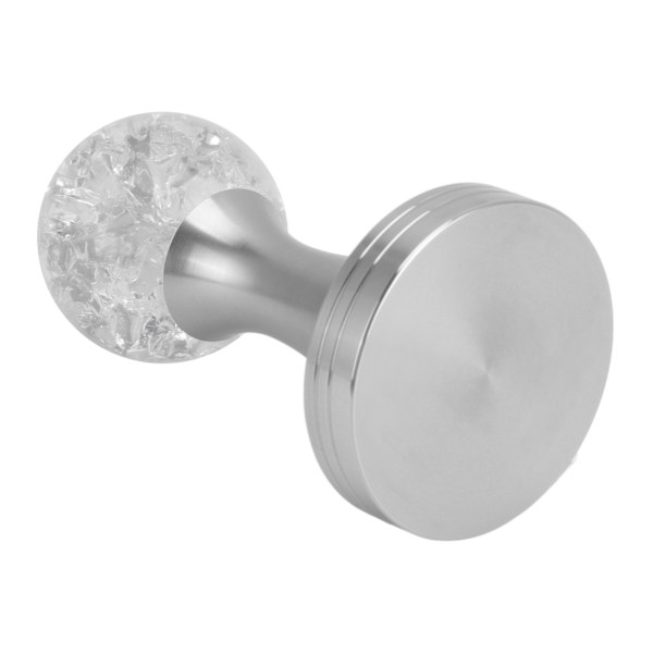 Krystallkule Kaffe Platt Tamper Rustfritt Stål Base Pulverhammer for Kaffetilbehør Sølv 51mm