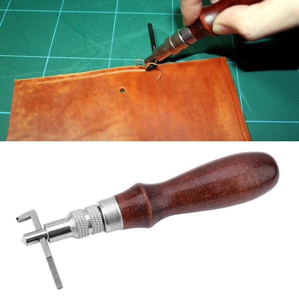 Justerbar läderkantsöm Groover Notcher DIY Läder Craft Groove Tool