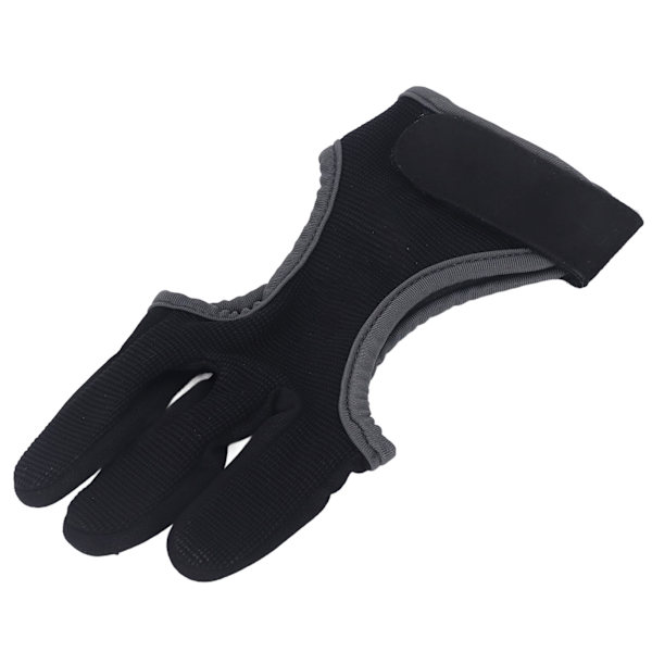 Bueskydning 3 Finger Handske Dragstreng 3 Finger Beskyttelse Tab til Traditionel Recurve Bue L
