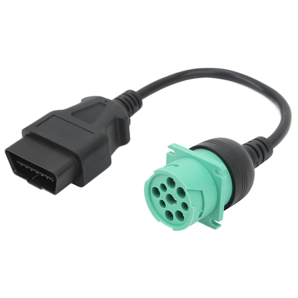OBD2 lastbil diagnostisk kabeladapter 9-stift hane till 16 stift honkontakt utbyte för Cummins dieselmotor