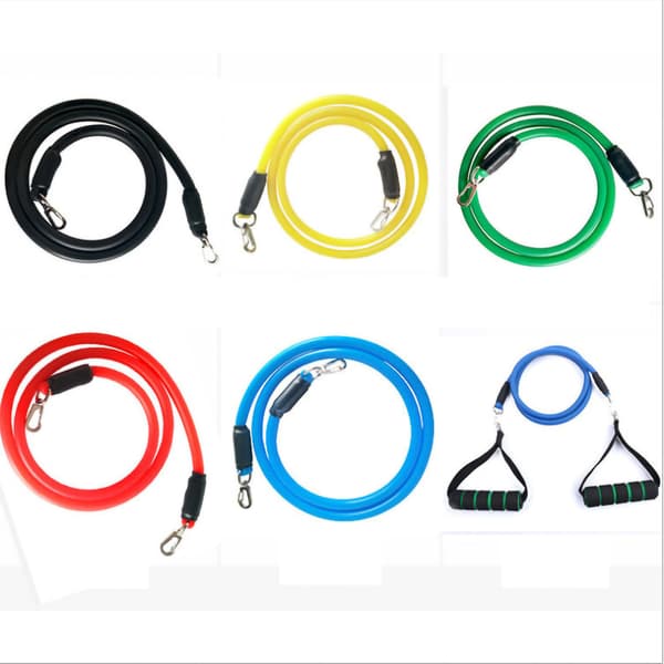 【NX】11 st/set Latex Resistance Bands Multifunktion Elastiska Träningsmotståndsband Expander