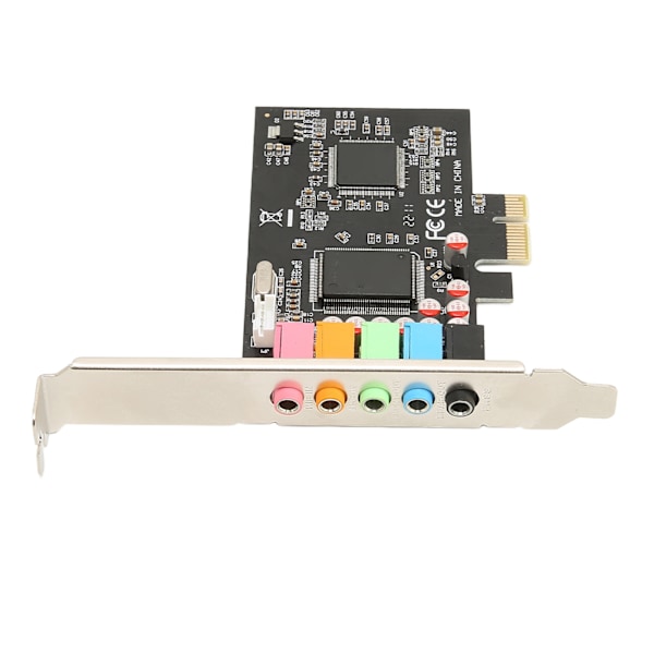PCIE 5.1 Lydkort 6 Kanalers Surroundlyd Avspilling Opptak 24bit 48KHz Interne Lydkort med PCI Express Port