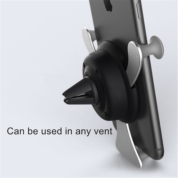 Gravity Car Mobiltelefon Holder Luftventil Clip Mount For Cell Stand Smartphone Gps Support For Iphone 13 12 Xiaomi Samsung Silver Bear