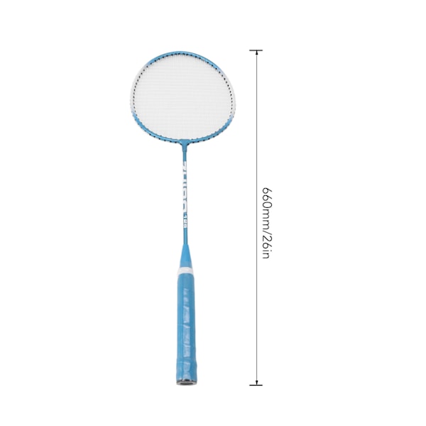 Badmintonracket 2 Spelare Superlätt Mindre Luftmotstånd Stabil Medium Skaft Smycke Blå Badmintonracket Set