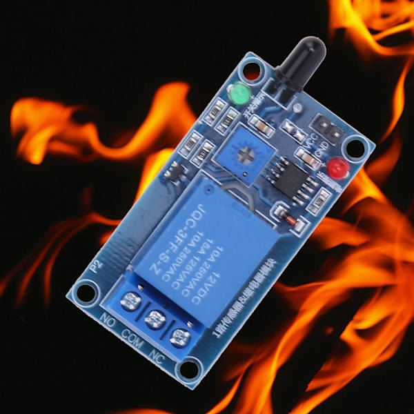 【NX】Infrarød flammesensorrelémodul 12VDC 760~1100nm