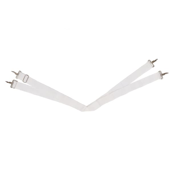 Basstrommerem Blød Nylon Elastisk Justerbar Ergonomisk Komfortabel Trommerem med Dobbelt Skulderrem Kompatibel med Basstromme Hvid