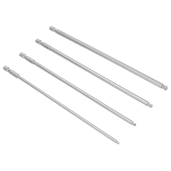 4 kpl kuulapäisiä kuusiokoloavaimia S2-terästä magneettisia metriset kuusiokoloavaimet 1/4 tuuman kuusiokolovarsi 200 mm