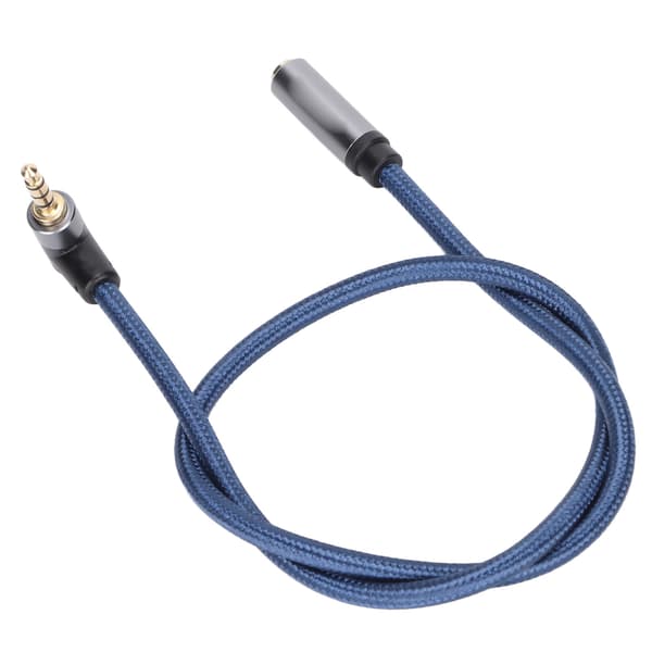 3,5 mm hun til 90° han lydforlængerkabel 4-leder stereo lydkabel til MP3 PC smartphone