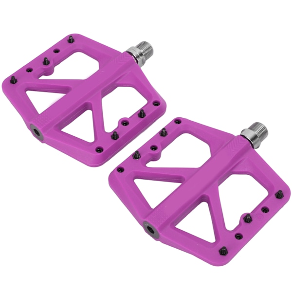 2 stk Cykelpedaler God lufttæthed Tilstrækkelig bredde Godt greb Anti-slip pigge Cykelplatformspedaler til mountainbike Lilla