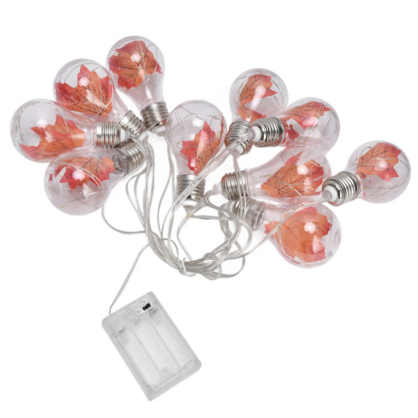 10LED Maple Leaf String Light 4m Halloween Bulb String Lamp for Festival Home Courtyard Decoration