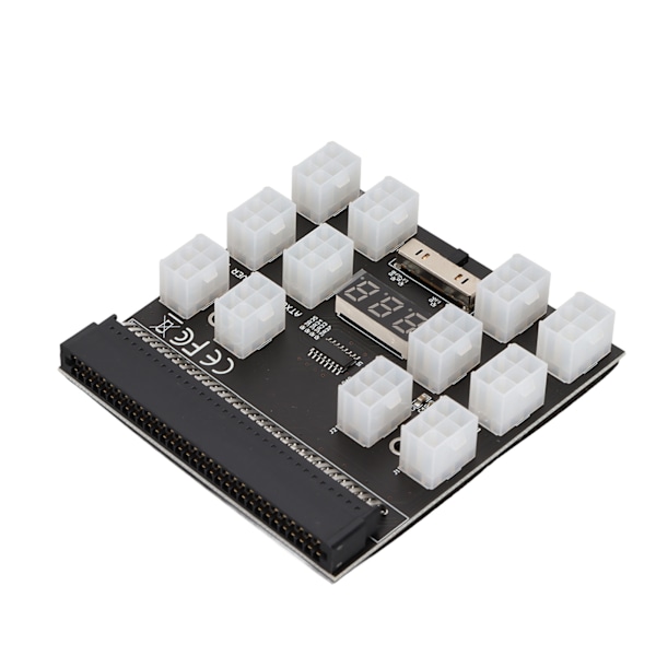 PSU-kort Sort PCB Plastmaterial 12 ATX 2x3-stiftsudgange LED-spændingsdisplay Strømkabel