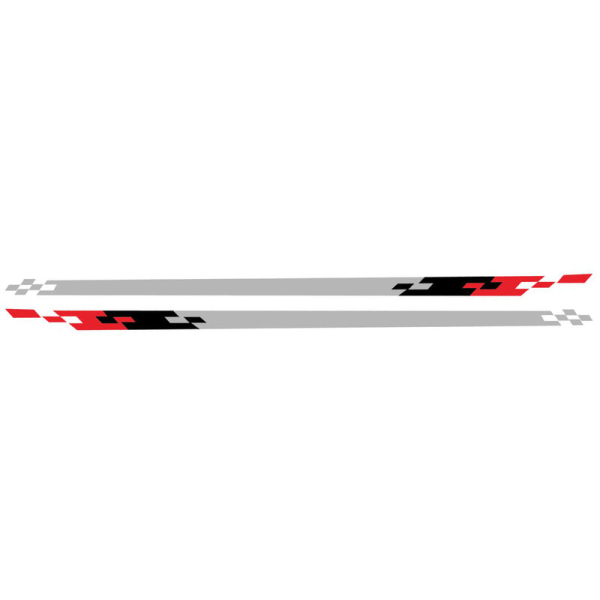 Kreativt trefarget rutenett totem bilklistremerke, grått + svart + rødt