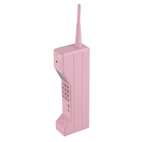 Retro mobiltelefon model Gammeldags mobiltelefon model pynt vintage simulering fotografisk rekvisit til hjemscenen rosa