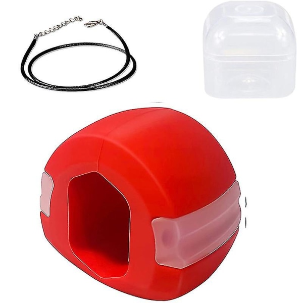 2 stk Jaw Exercise Ball Pop N Go Mouth Jawline Exerciser Food Grade Silikongel Jawline Muskeltrening Red