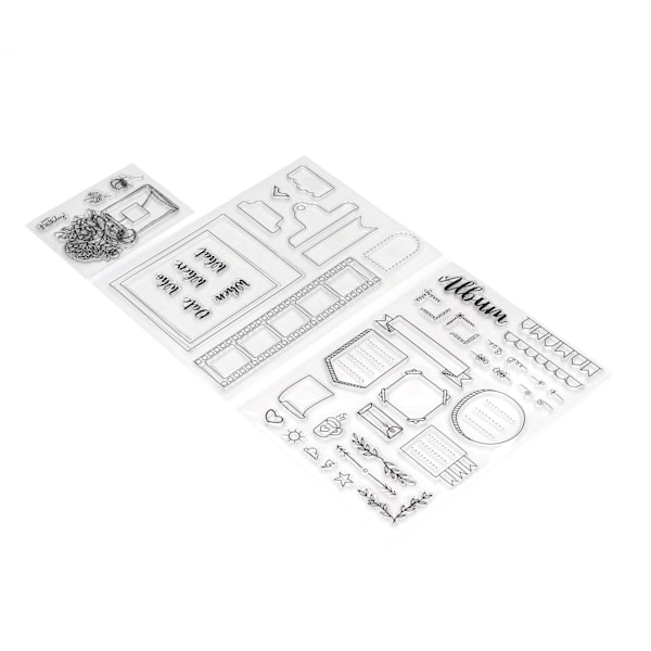 3 stk. klare stempler DIY Interessant Holdbar Gjenbrukbar TPR Materiale Transparent Utseende Preging Scrapbooking Verktøy