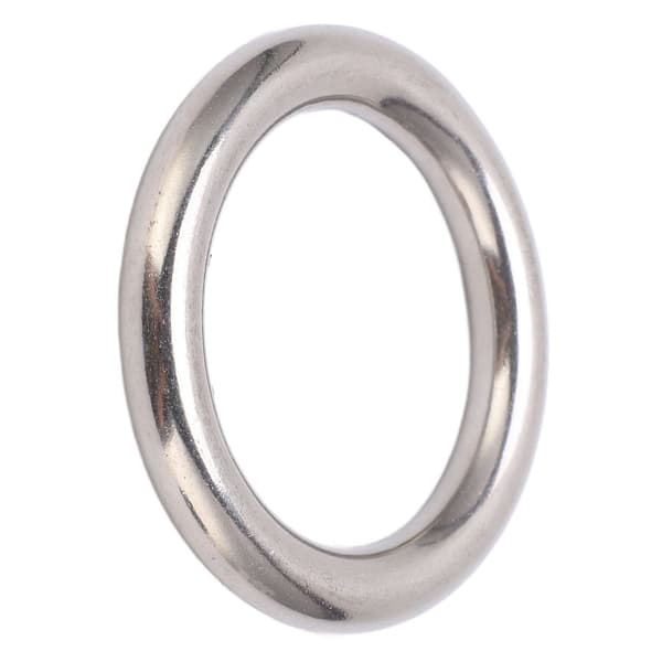 Svejset O-ring Rustfrit stål Svejset rund ring Kompatibel med navigationsdykning Hængekøjer og tasker 10x50 mm