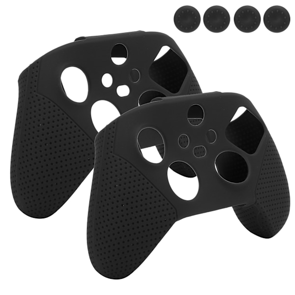 2 stk Antislipp silikon spillkonsoll beskyttelse Gamepad Håndtak for Xbox Series S X (svart)