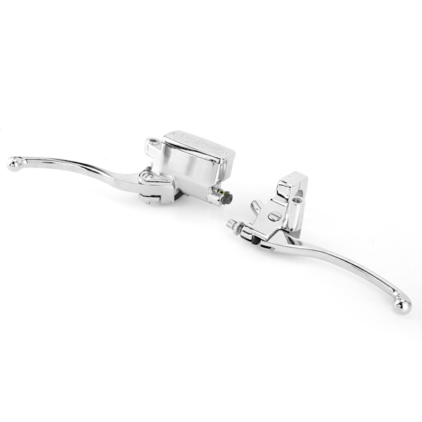 Hydraulisk bromskoppling Master Cylinder Spak Montering Silver Universal för 1-tums styre