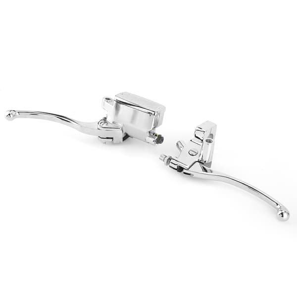 【NX】Hydraulisk bromskoppling Master Cylinder Spak Montering Silver Universal Kompatibel med 1-tums styre