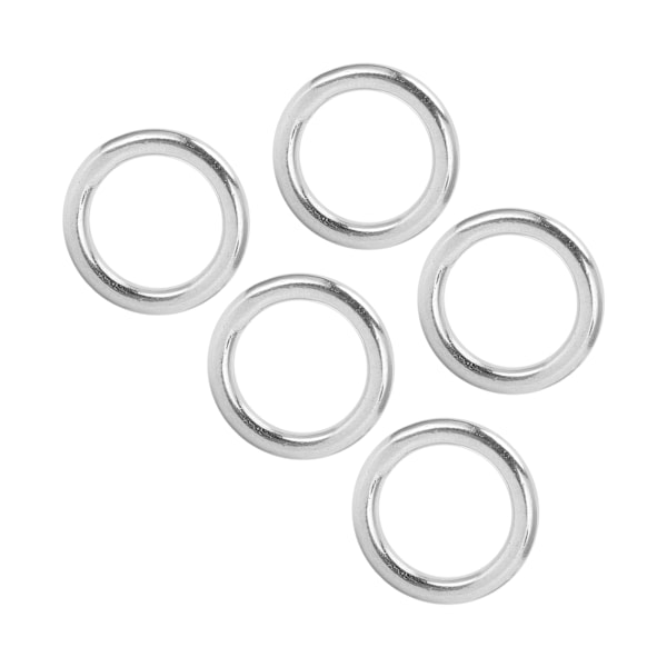 5 stk runde ringe svejset rustfrit stål Holdbar robust bøjle til navigationsbåde udendørs 3x25mm