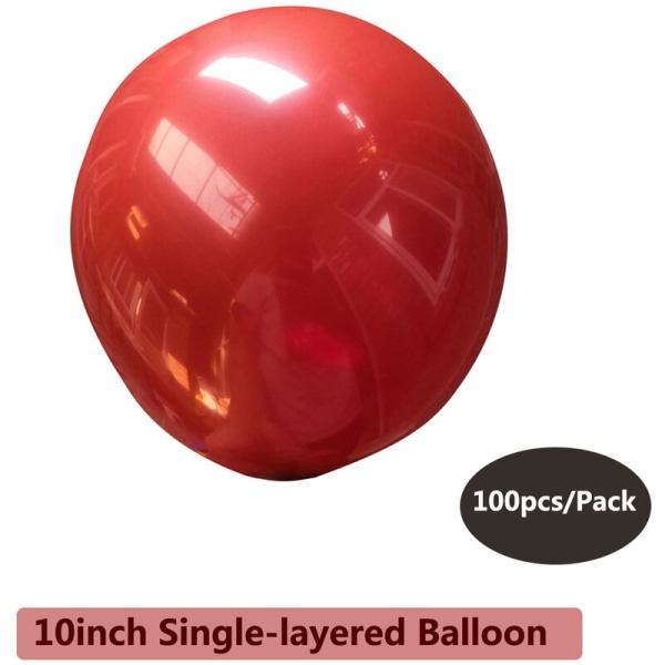 Granatäppleröda latexballonger, 10 tums enda lager granatäppleröda ballonger (ett paket om 100)