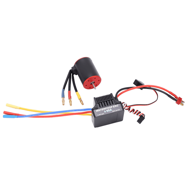 3650 3100KV Vandtæt Børsteløs Motor 60A ESC Elektrisk Guvernør Lang Linje til 1/10 RC Bil