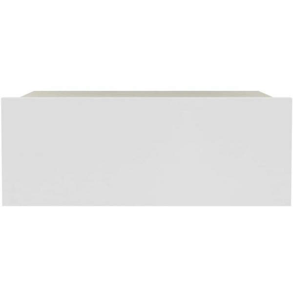 Kelluva yöpöytä Valkoinen ja sonomatammi 40x30x15 cm