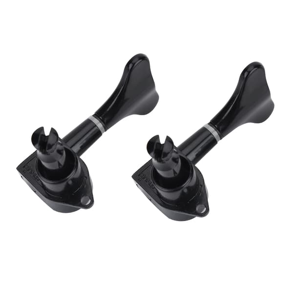2L 2R Sorte Lukkede Zink Legering Maskinhoveder String Tuners Stemmepinde til Elbas