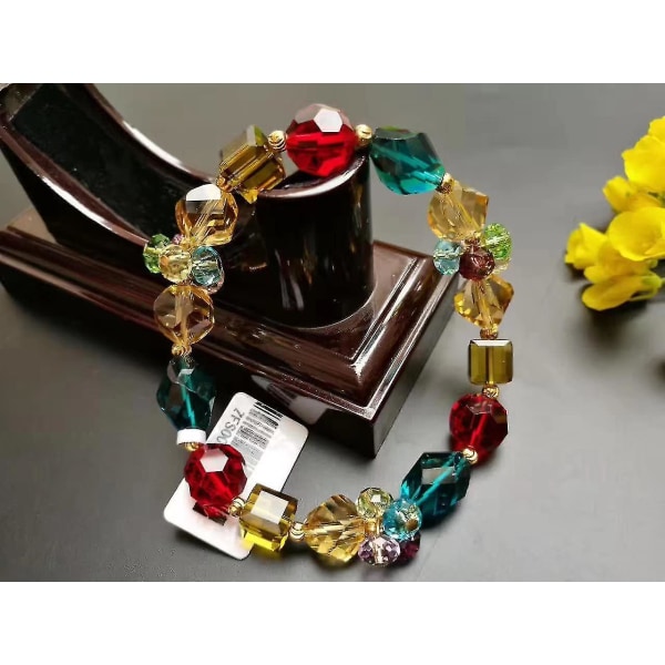 50 st 4 mm glaskristall fyrkantiga kubpärlor Gör smycken gör mix färg