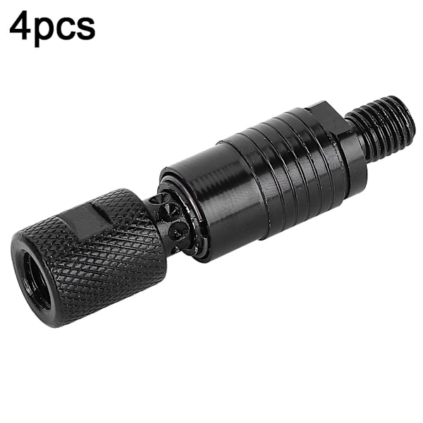 4st New Fashion Metal fiskespö Pod Connectors Quick Release Bite Alarm Adapters Svart