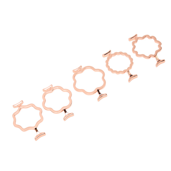 5 stk voksforseglingsstempler roségull sinklegering Tidsbesparende Enkel bruk voksforseglingringer for 0,98 tommer 1,18 tommer stempel