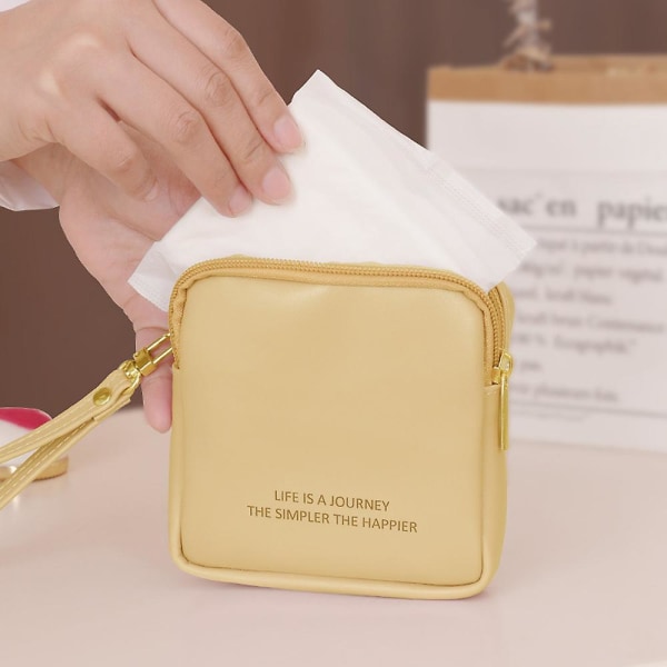 Oppbevaringspose for sanitetsbind Menskopppose yellow