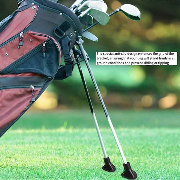 Erstatningsfødder til golfbagstativ, 2 stk, sorte