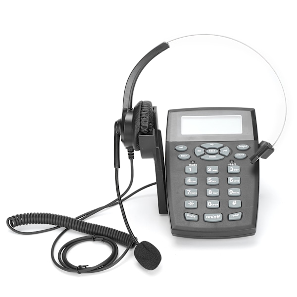 HT810 Kablet telefonsentraltelefon med omnidireksjonelt headset, slitesterk telefon med headsetsett for kontor