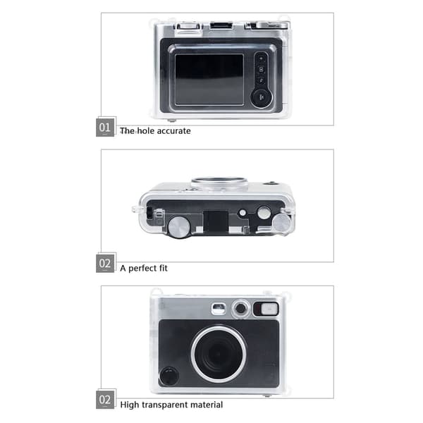 Klar beskyttelsesetui med rem til Fujifilm Instax Mini Evo kamera