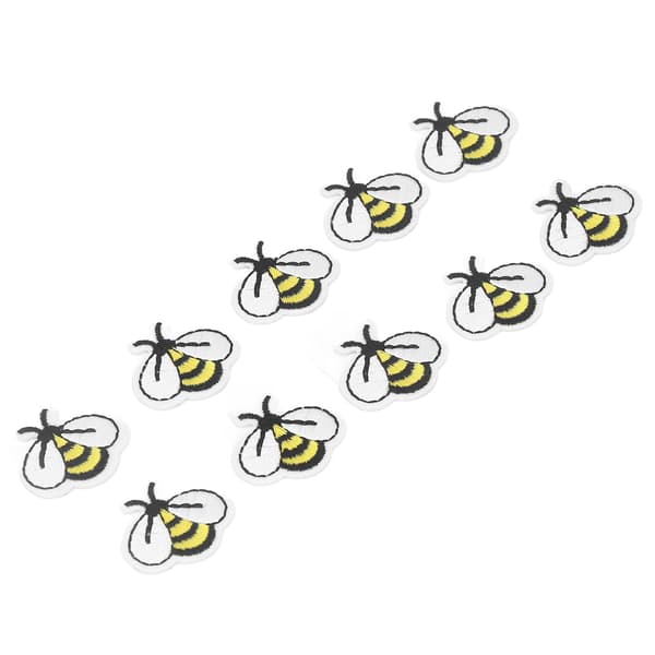 10 stk. Little Bee Patch Bee Form Strygning Søde syninger DIY-syning Broderede Patch-bilapps Kompatibel med kjole hat sko